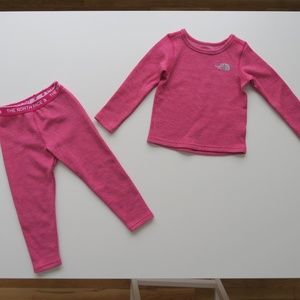The North Face baselayer set, 2T, pink